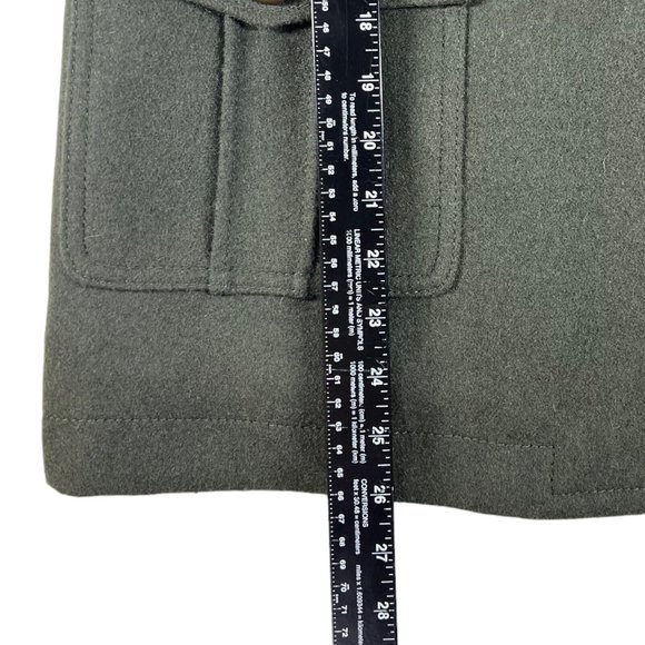 American Eagle Peacoat Women L Army Green Winter Fall Miliatary Wool Jacket Coat - Picture 10 of 16